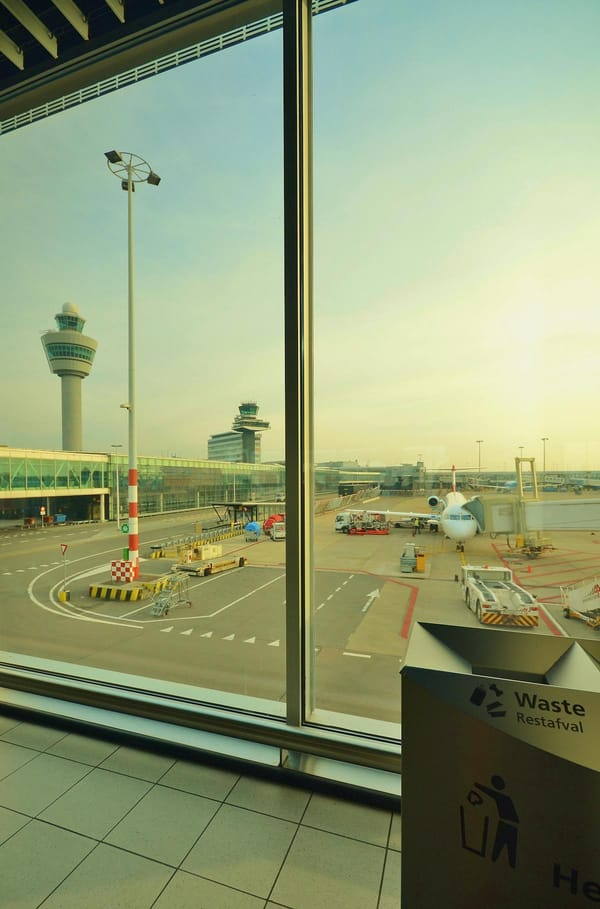 Airport terminal with planes in Colombia