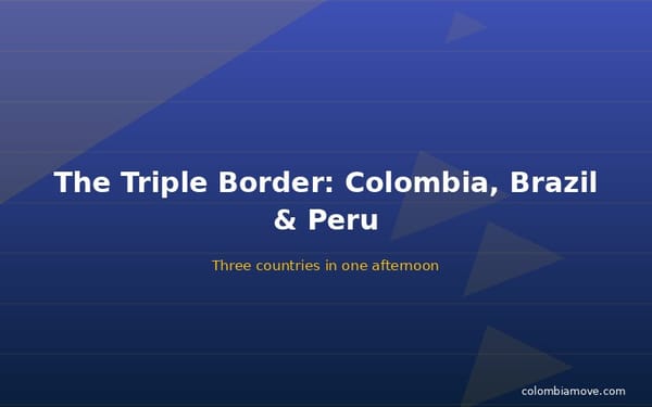 Infographic: Triple Border Colombia Brazil Peru