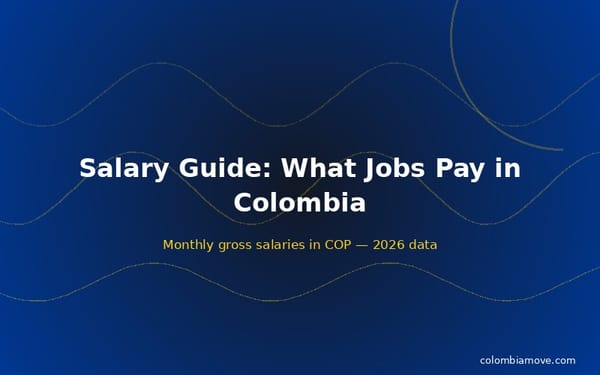 Salary guide graphic — average salaries by job in Colombia 2026