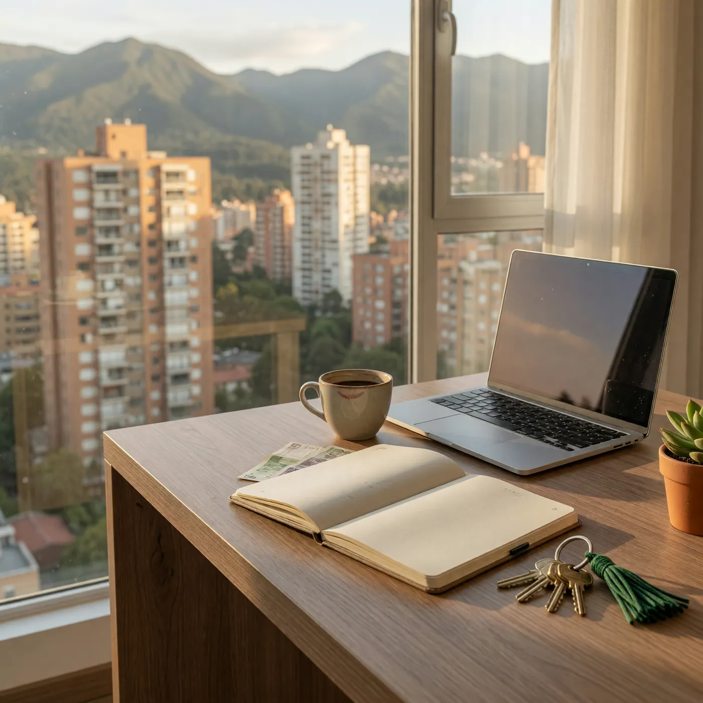 Coworking setup for comparing Medellin and Bogota as expat hubs