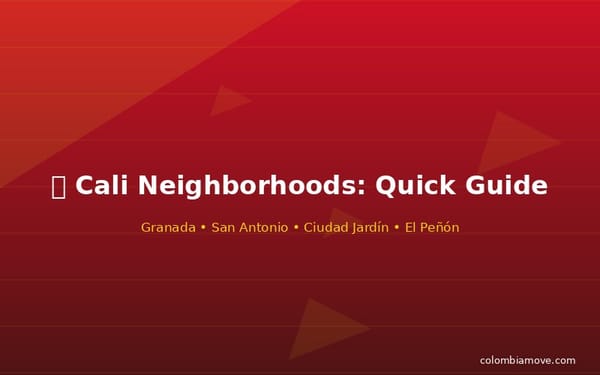 Cali neighborhoods comparison guide for expats