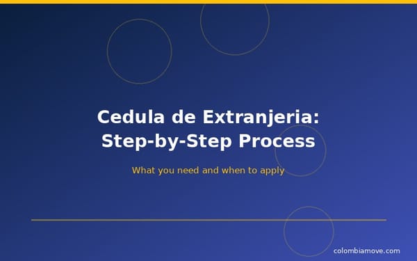 Step-by-step cedula de extranjeria process infographic