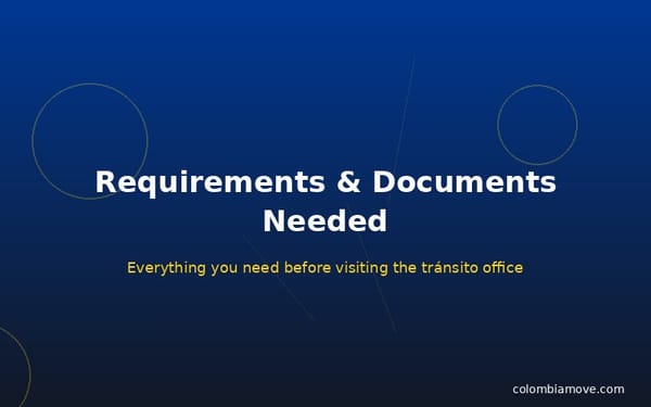 Requirements and documents needed for a Colombian driver's license as a foreigner