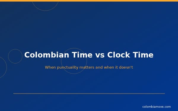 Colombian time versus clock time guide