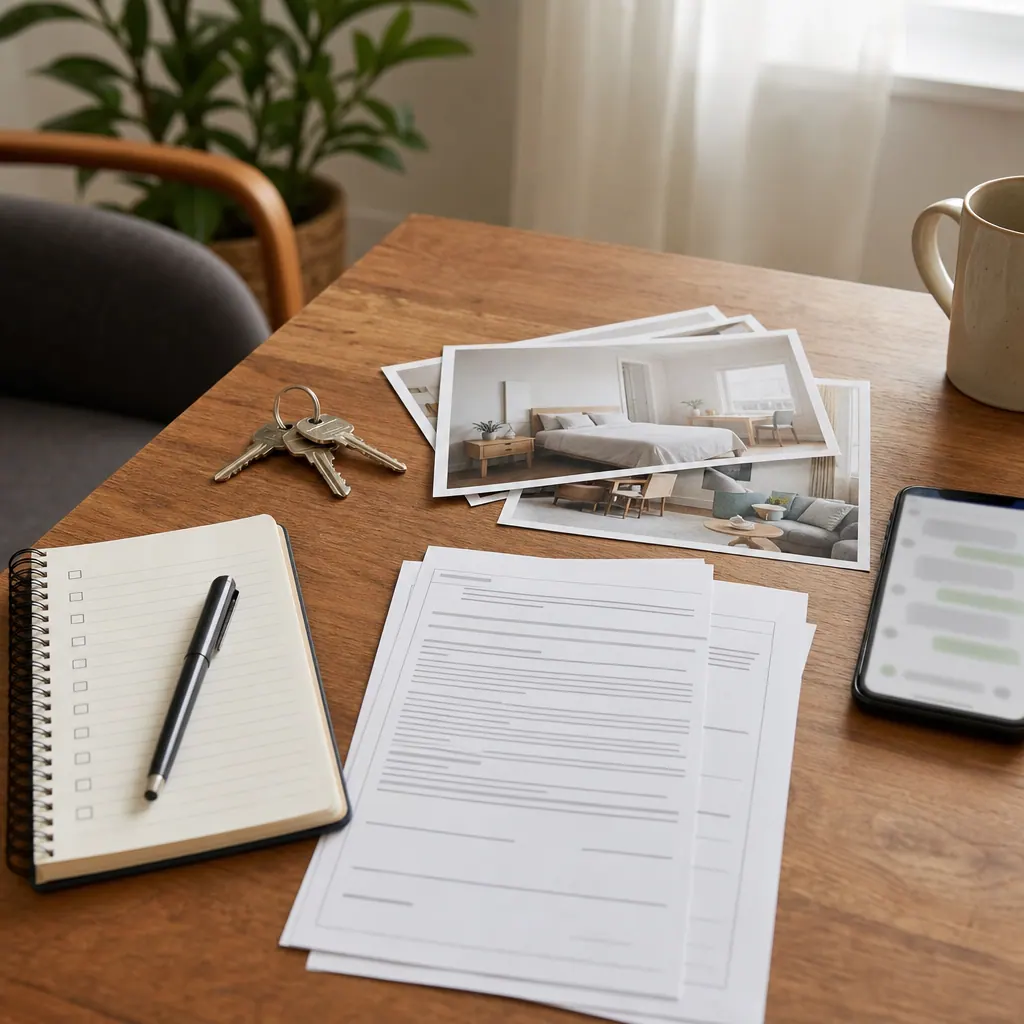 Llaves, checklist y fotos para publicar una habitación en arriendo