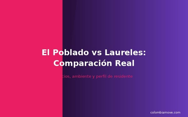 Tabla comparativa El Poblado vs Laureles Medellín