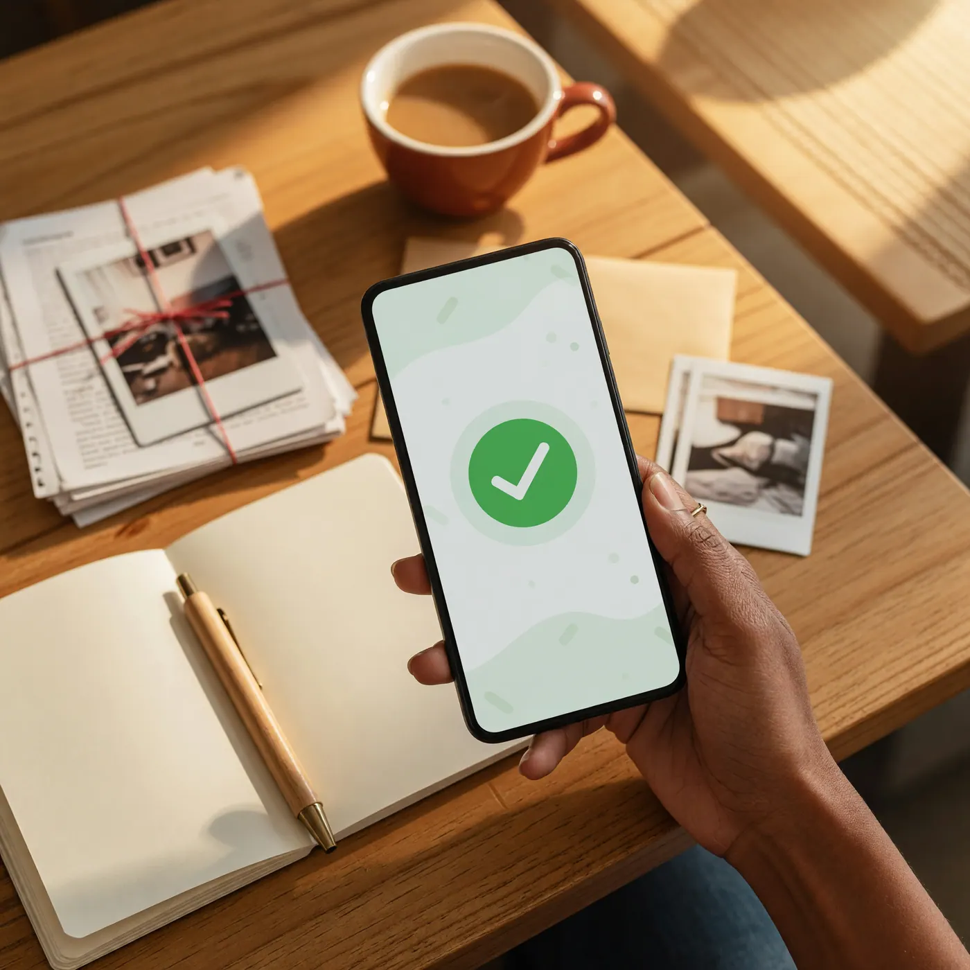 Primer plano de celular mostrando la confirmación de habilitación exitosa en el portal de la DIAN
