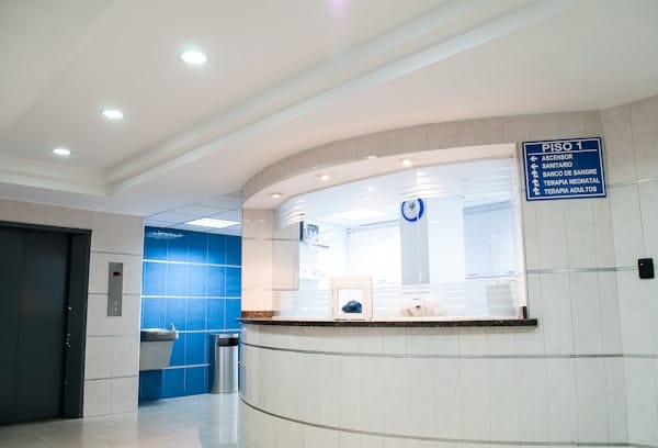 Hospital emergency entrance in Colombia