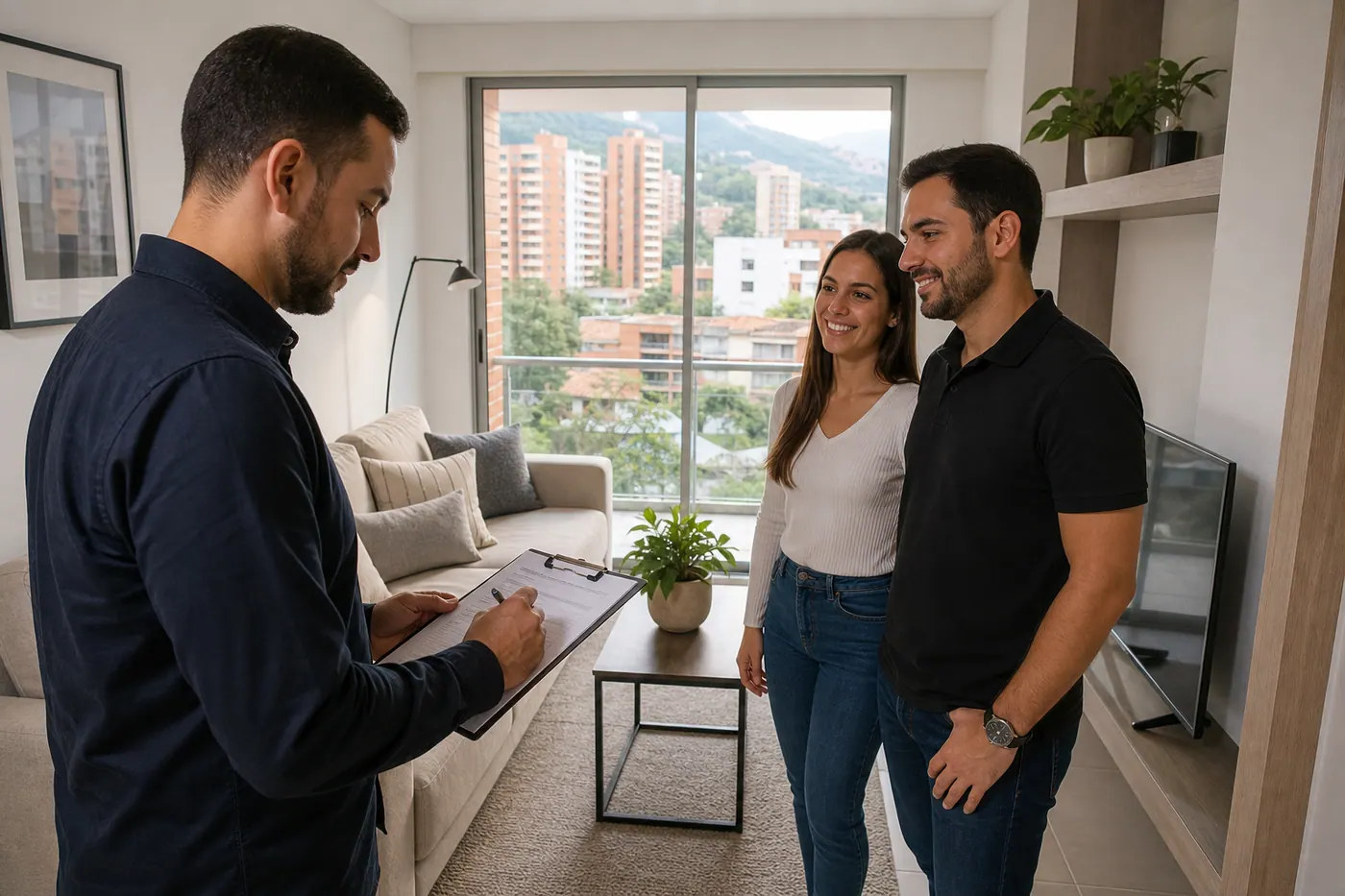 Entrega de llaves de apartamento en arriendo en Colombia con revisión de inventario