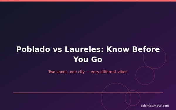 Graphic comparing El Poblado and Laureles La 70 nightlife in Medellín Colombia