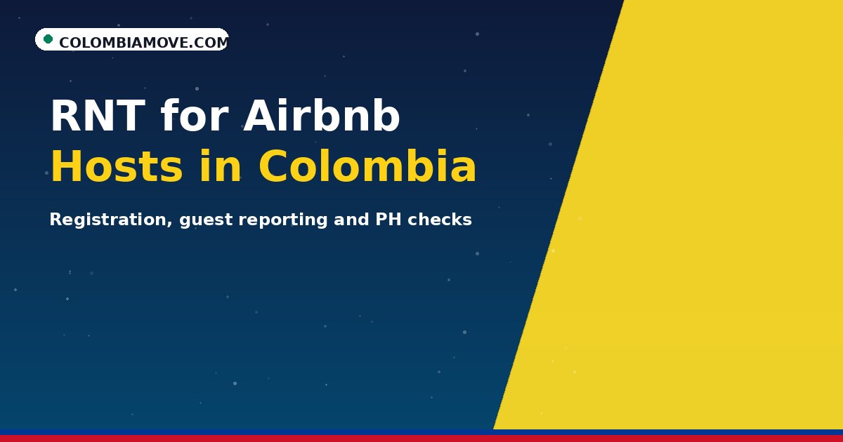 Graphic about Colombian apartment hosting registration and compliance