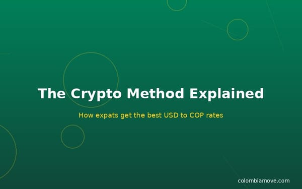 How the crypto method works for sending money to Colombia