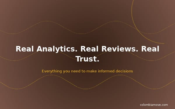 Colombia Move platform features — analytics, reviews, and trust