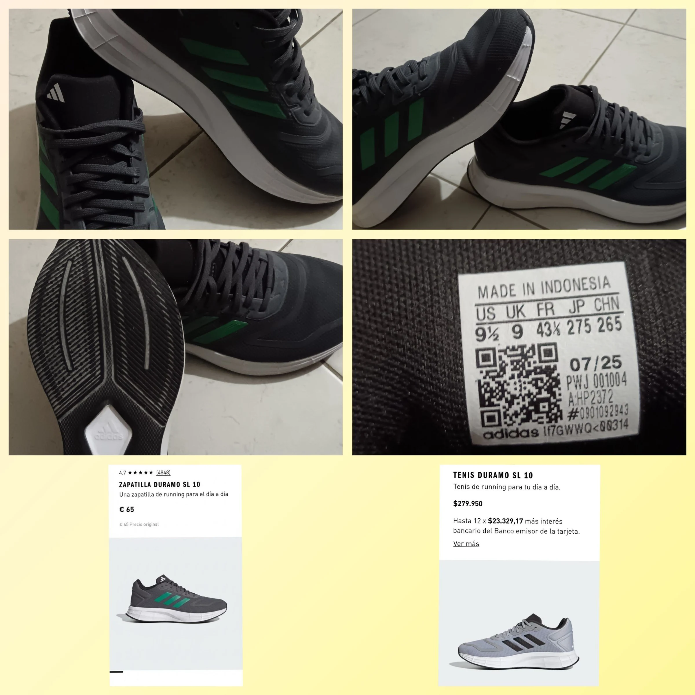 Tenis Adidas Duramo SL 10 Talla 9.5 US