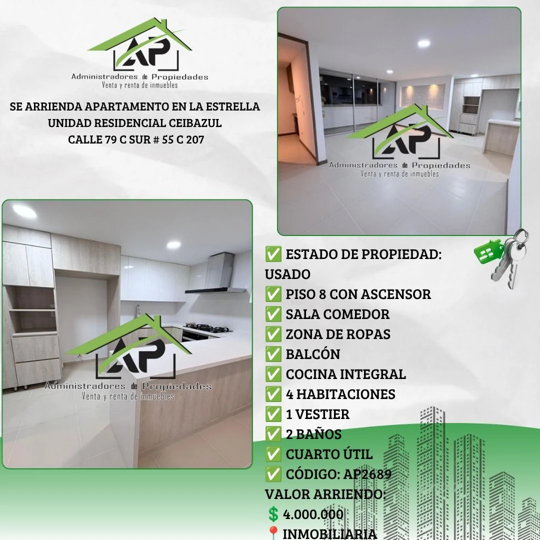 Alquiler de apartamento en La Estrella, Medellín: Apartamento en arriendo en La Estrella — Colombia Move