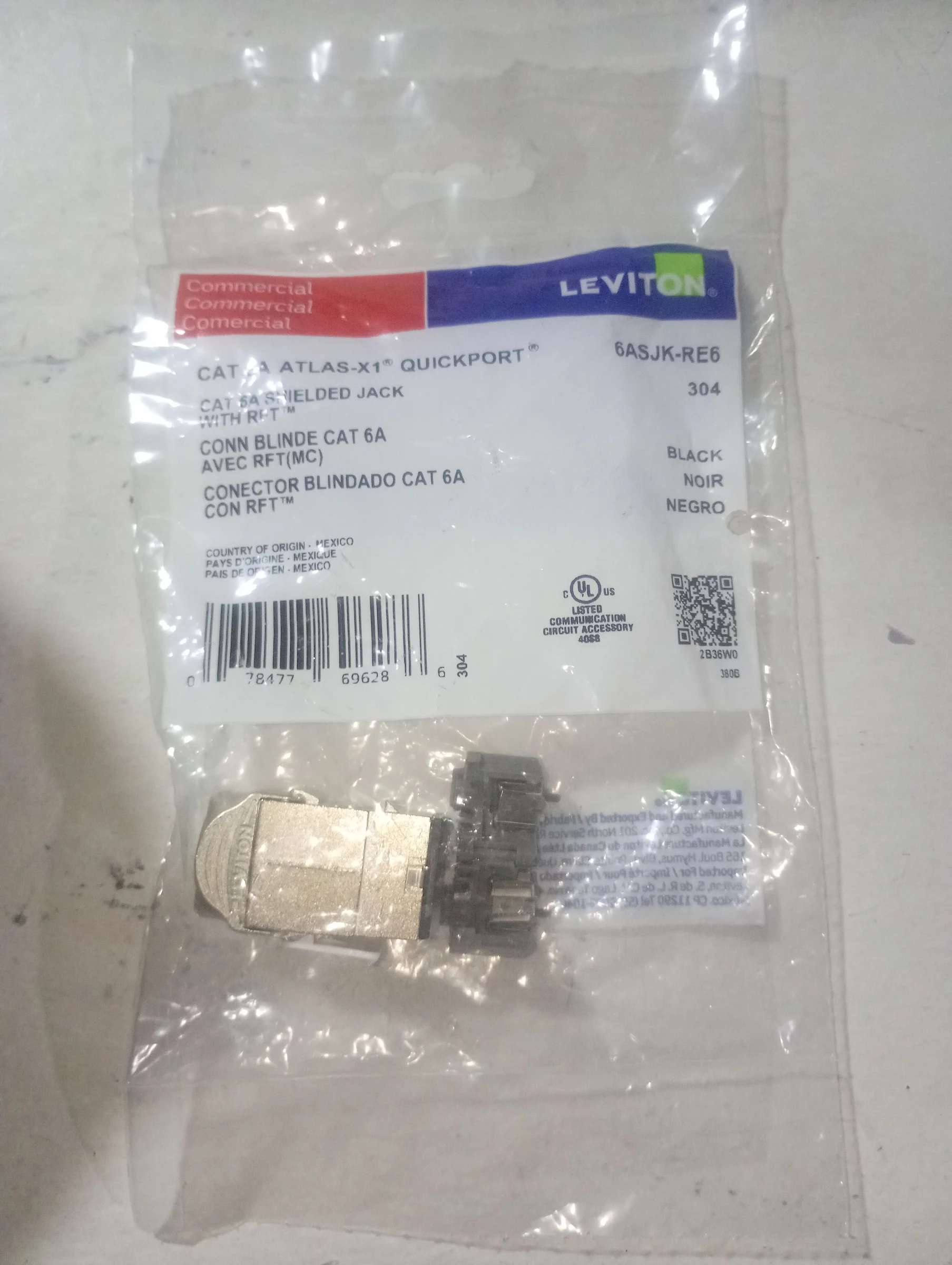 Tech Accessories for Sale in Buenos Aires, Medellín: Leviton Cat 6A shielded connector in packaging — Colombia Move