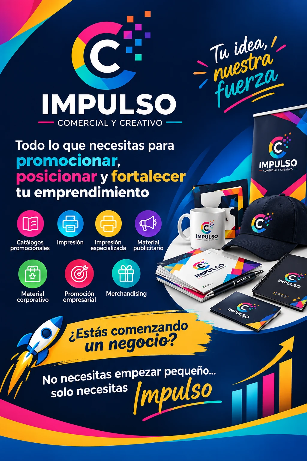 Servicio en Bogotá: IMPULSO COMERCIAL Y CREATIVO Todo lo que necesitas para promocionar, posicionar y fortalecer tu emprendimiento — Colombia Move