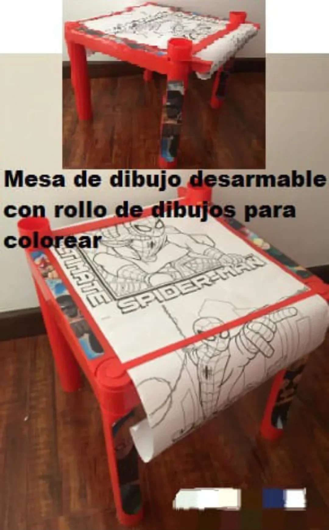 Venta de mesas y sillas en Bogotá: Mesa infantil de dibujo desarmable Spider-Man — Colombia Move