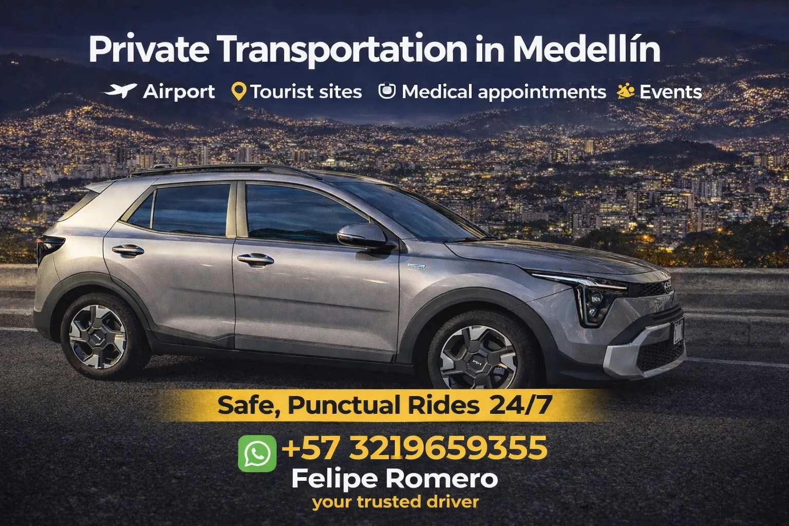 🚗 Transporte Privado en Medellín – Seguro, Cómodo y Confiable