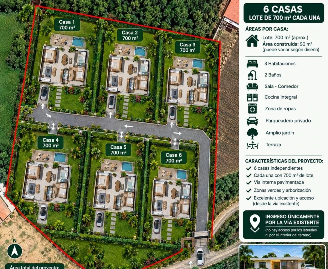 Venta de lote / terreno: Proyecto de casas campestres en parcelación — Colombia Move