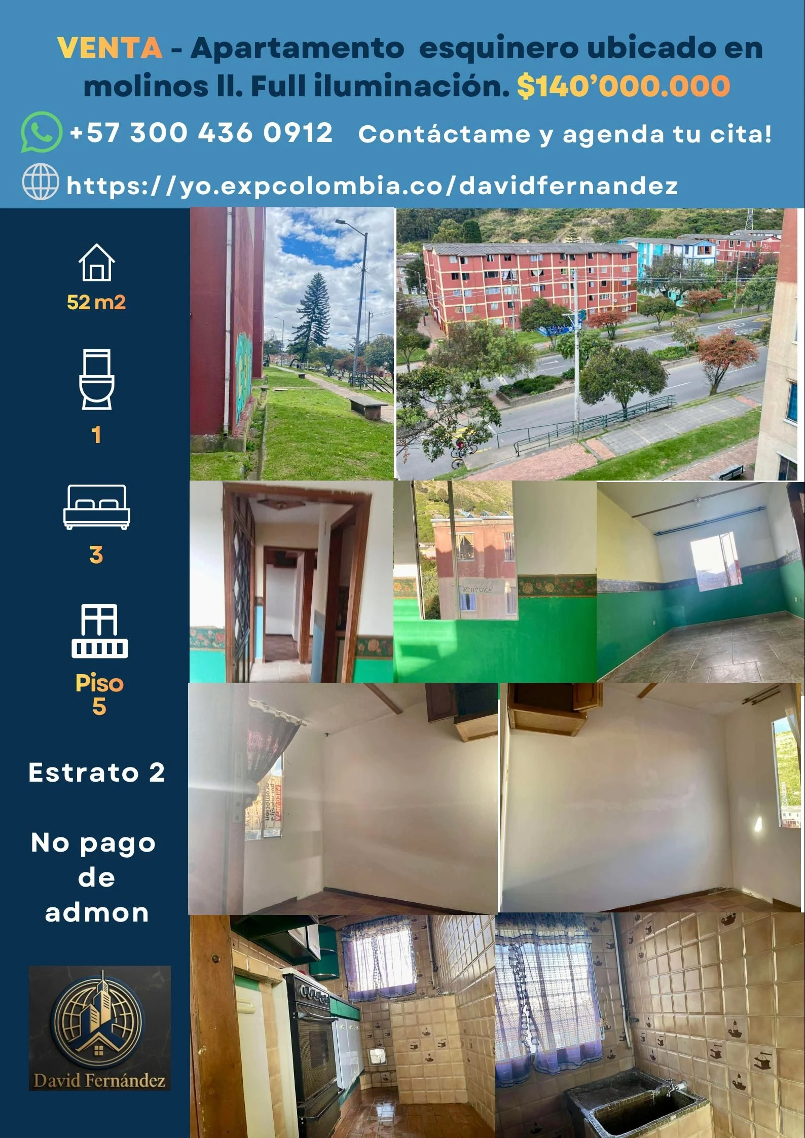 Venta de apartamento en Bogotá: Apartamento en venta en Molinos II — Colombia Move