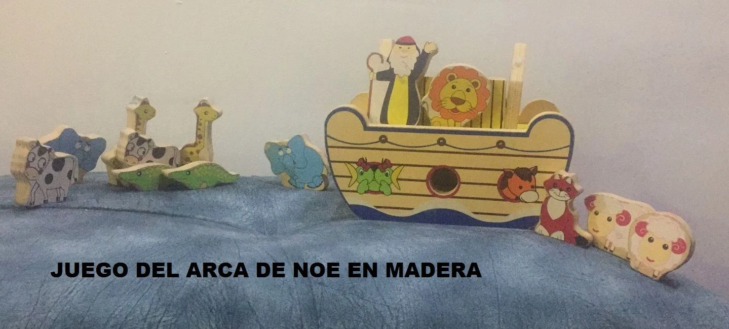 Venta de juguetes y estimulación en Usaquén, Bogotá: Juego del arca de Noé en madera — Colombia Move