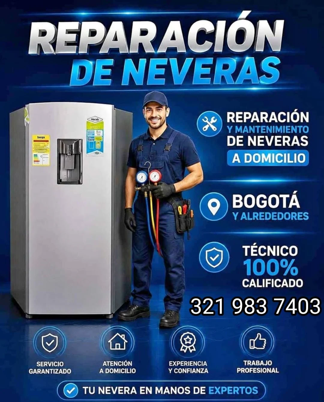 REPARACIÓN DE NEVERAS 321 983 7403 COLINA CAMPESTRE Y PONTEVEDRA BOGOTÁ