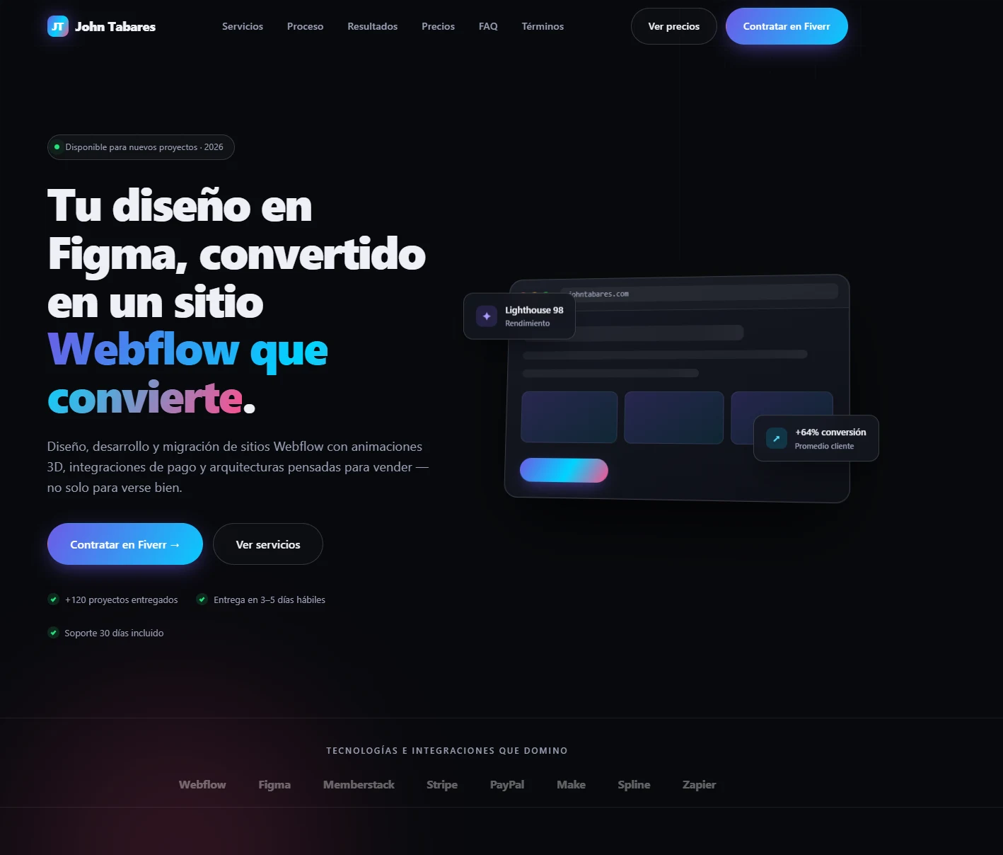 Servicio: Diseño en Figma y desarrollo web en Webflow — Colombia Move