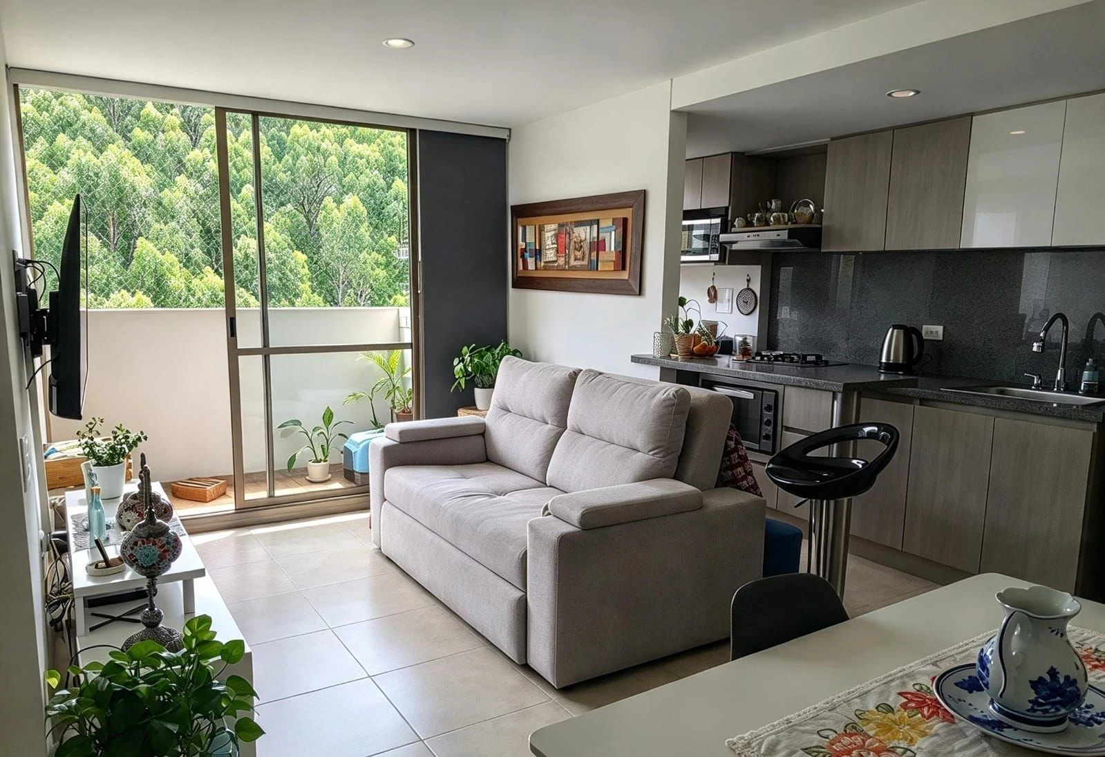 Venta de apartamento en Medellín: Apartamento en venta en unidad cerrada Rodeo Alto, Medellín, piso alto con balcón y vista al bosque — Colombia Move