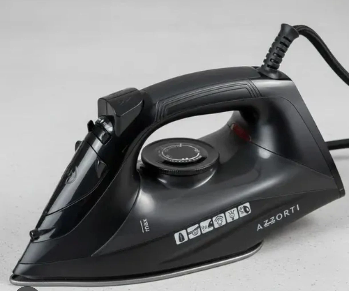 Venta de electrodomésticos en Ibagué: Plancha de vapor Azzorti negra — Colombia Move
