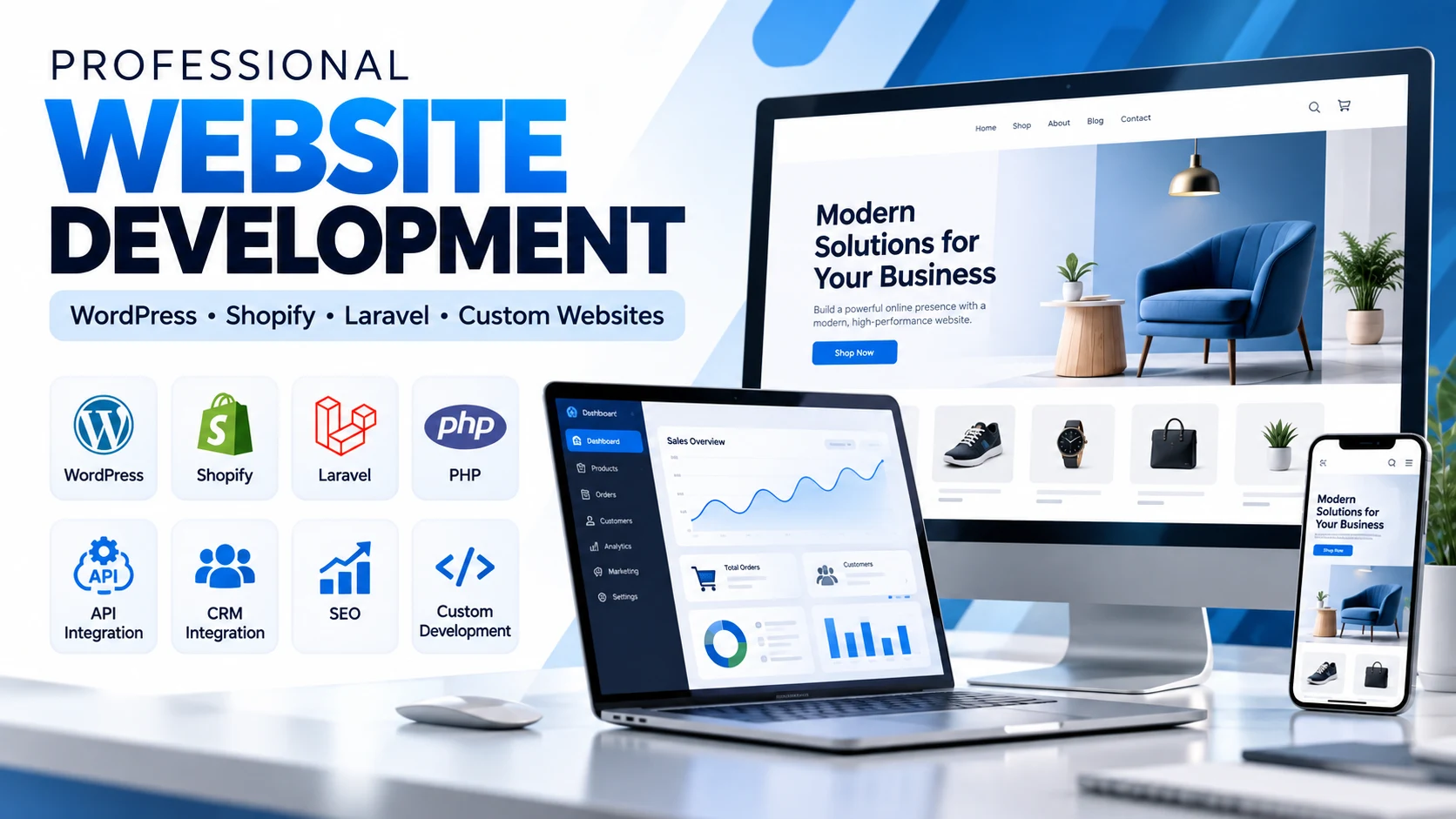 Desarrollo de sitios web personalizados | Negocios y comercio electrónico