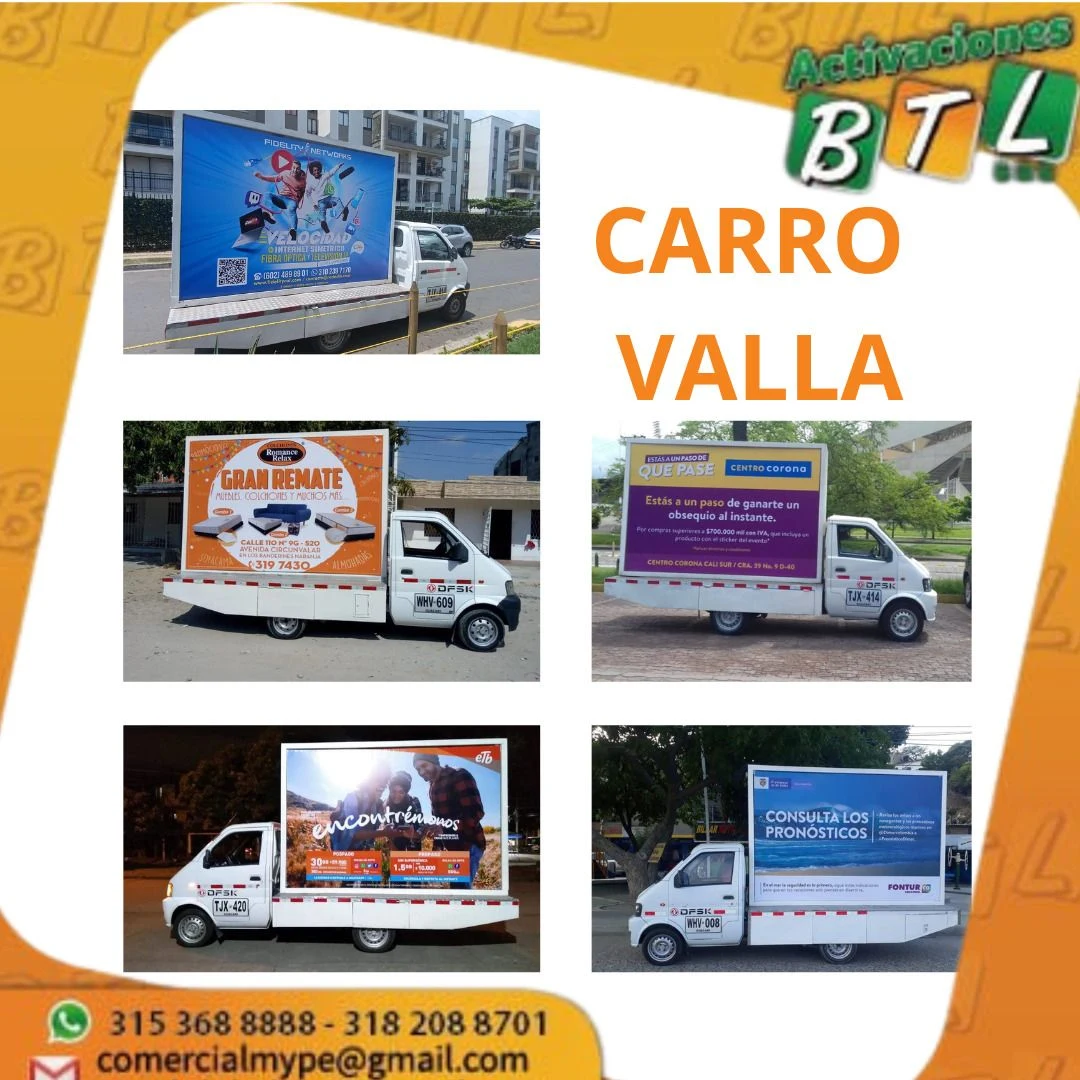Servicio en Cali: Servicio de publicidad en carro valla y activaciones BTL — Colombia Move