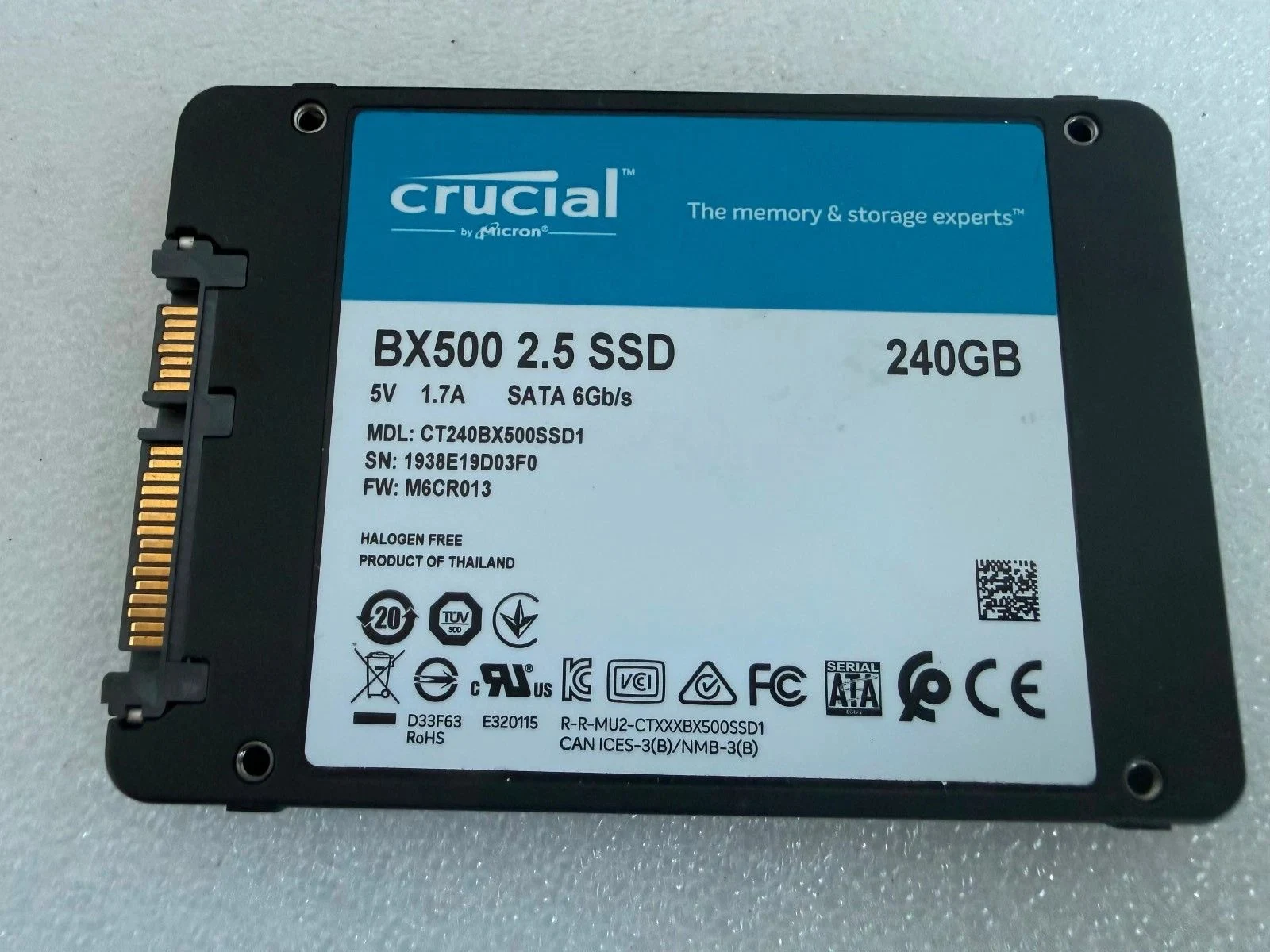 Venta de computadores y laptops en Prado Veraniego, Bogotá: Acelera al máximo tu PC o Laptop SSD Crucial BX500 240GB / 256GB - 540MB/s — Colombia Move