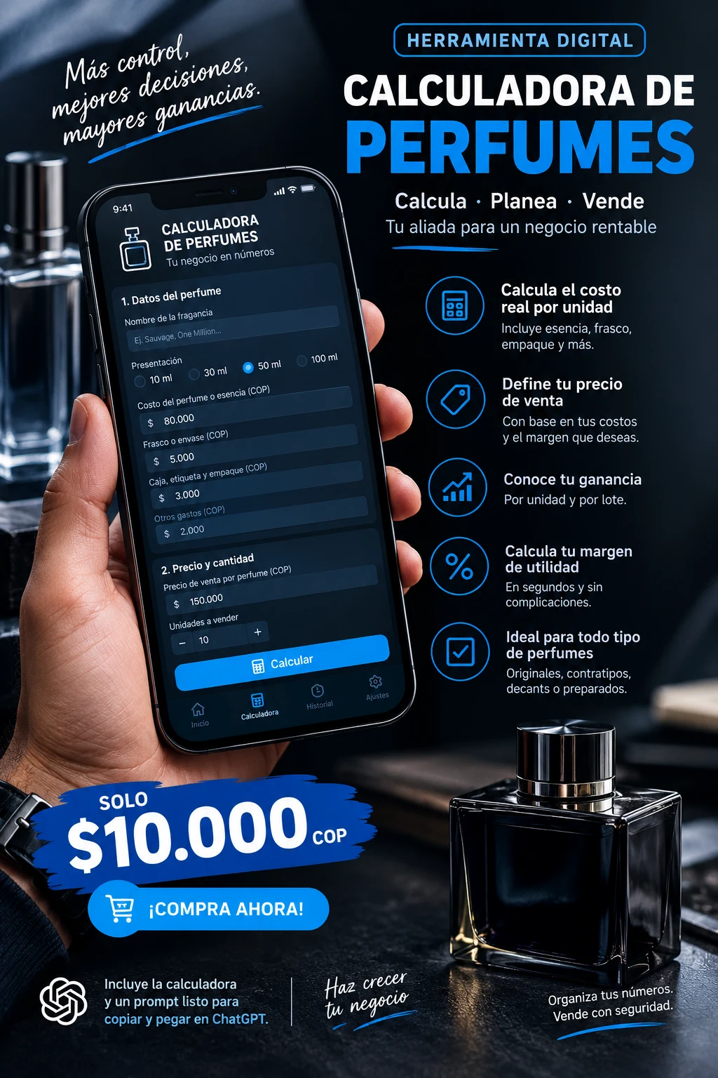 Audio & Video for Sale in Cartagena: Perfume calculator: digital tool for business — Colombia Move