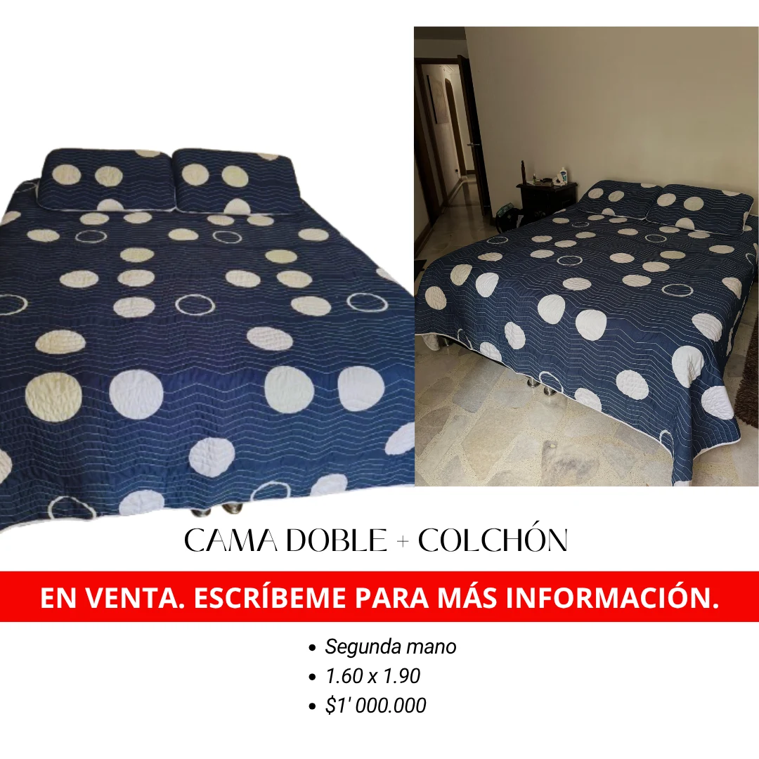 Venta de camas y colchones en Pereira: Cama de 1.60 x 1.90 m en buen estado — Colombia Move