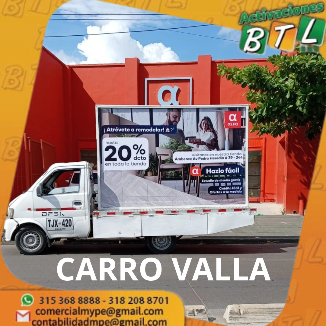 Servicio en Bogotá: Servicio de carro valla publicitaria — Colombia Move