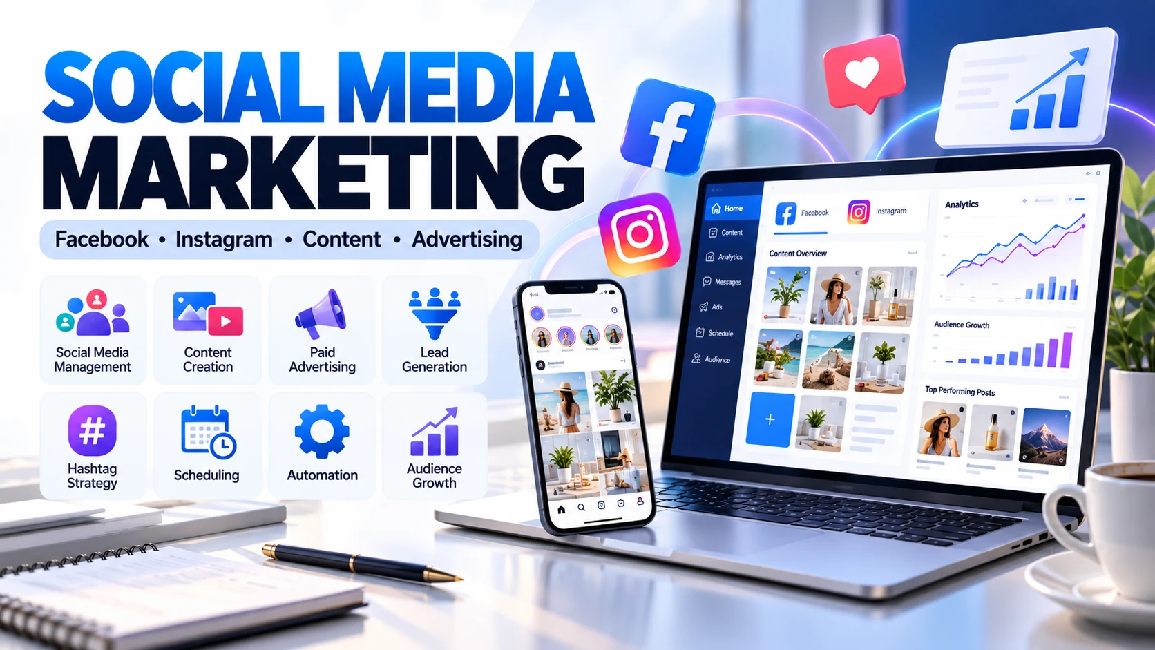 Servicio: Marketing en redes sociales | Facebook, Instagram y TikTok — Colombia Move
