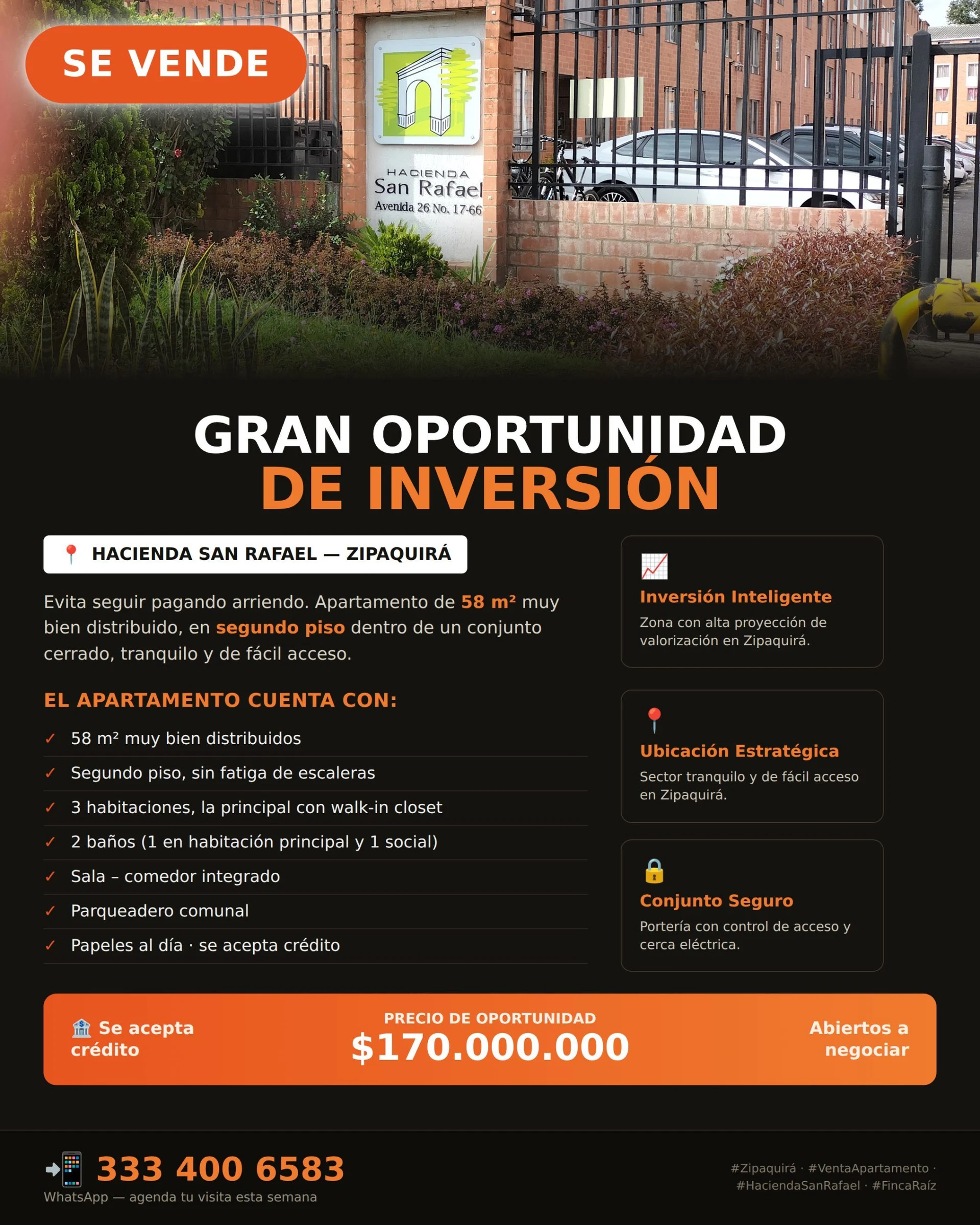 Venta de apartamento en Zipaquirá, Bogotá: APARTAMENTO EN VENTA – HACIENDA SAN RAFAEL, ZIPAQUERÁ — Colombia Move