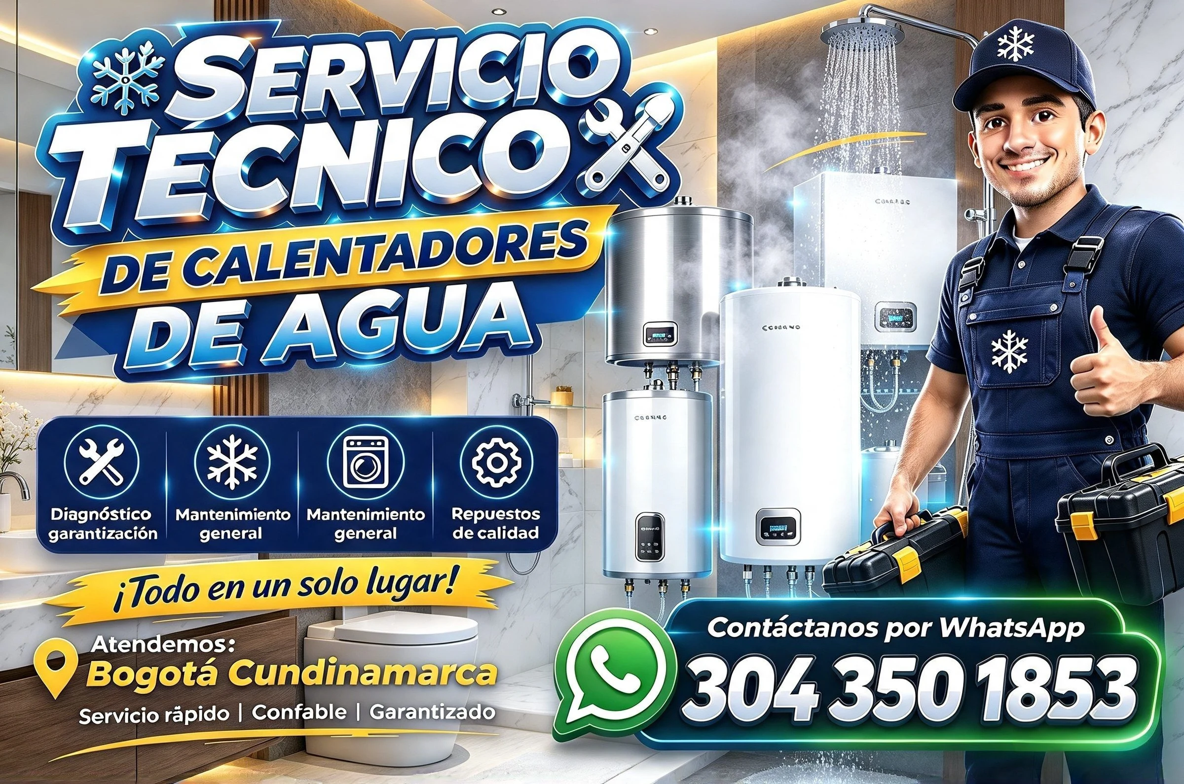 Service in Funza: Water heater repair in Funza — Colombia Move