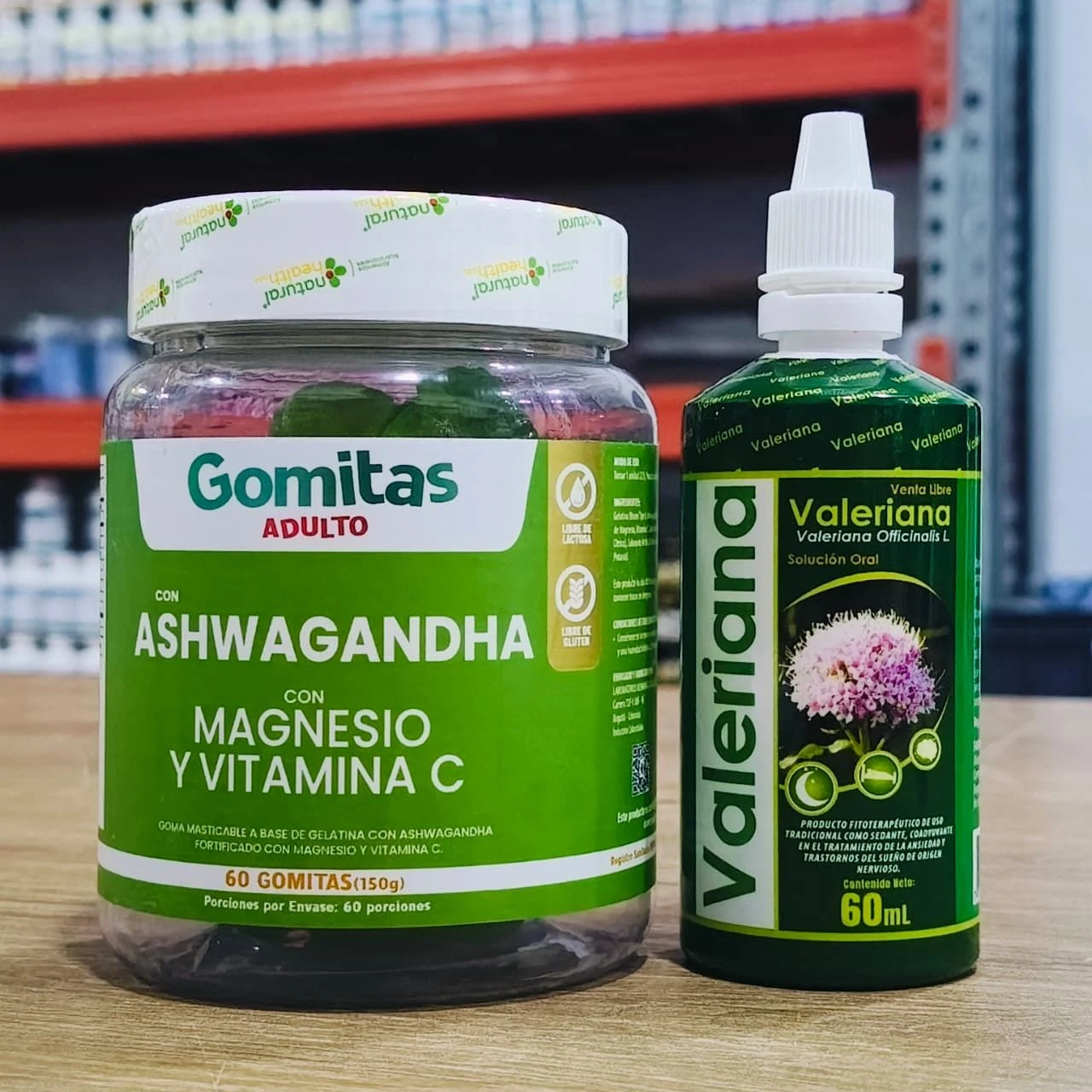Venta de cuidado personal en Bogotá: Valeriana solución oral 60 mL y gomitas de ashwagandha con magnesio — Colombia Move
