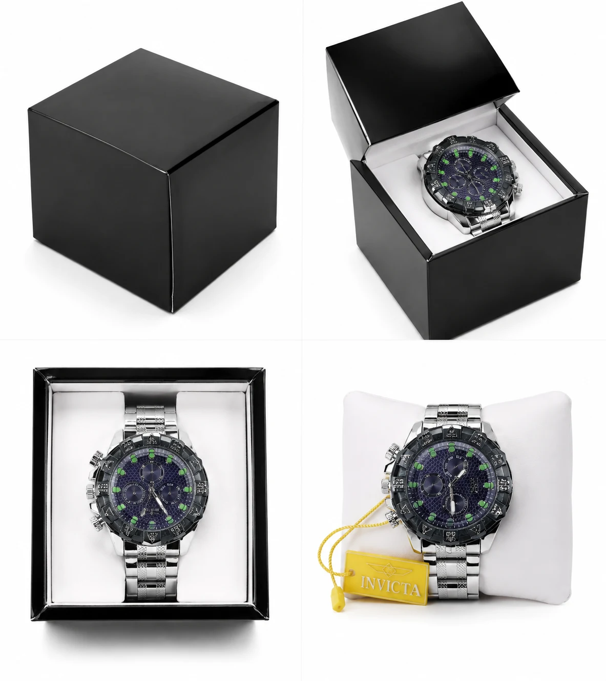 Reloj Invicta Cronógrafo para Hombre – Azul oscuro y plateado