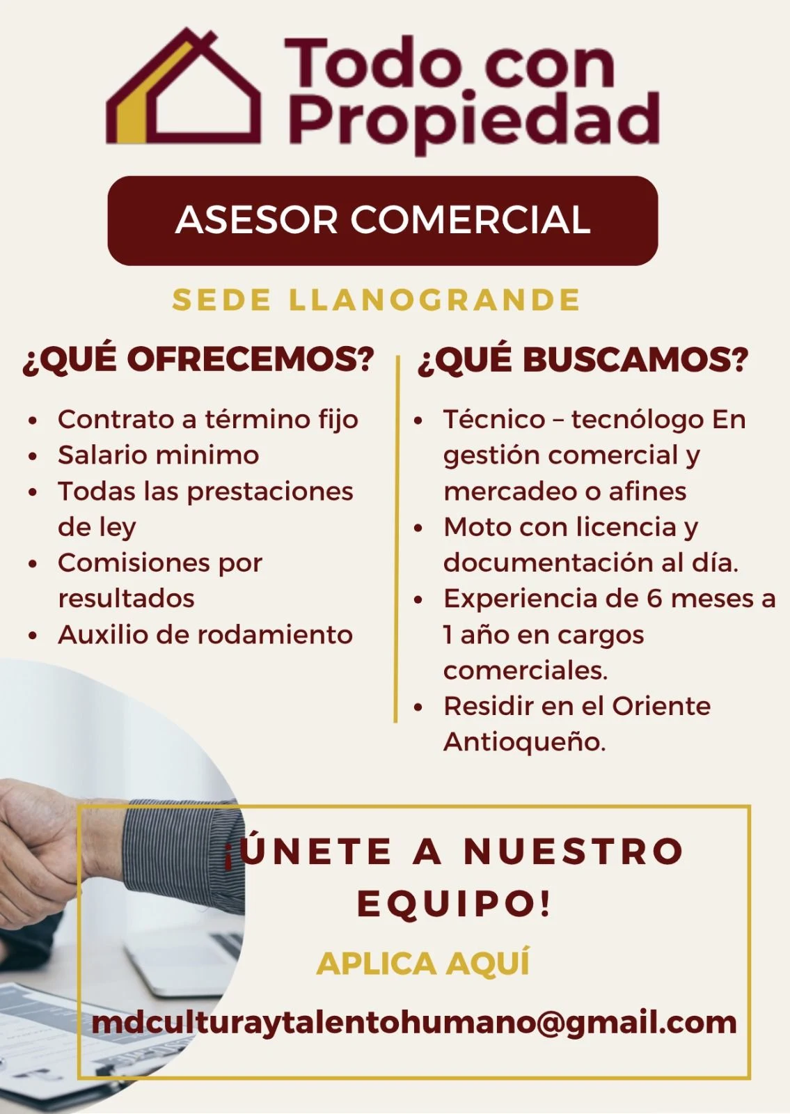 Empleo en Llano Grande, Medellín: Oferta de empleo: Asesor comercial, sede Llanogrande — Colombia Move
