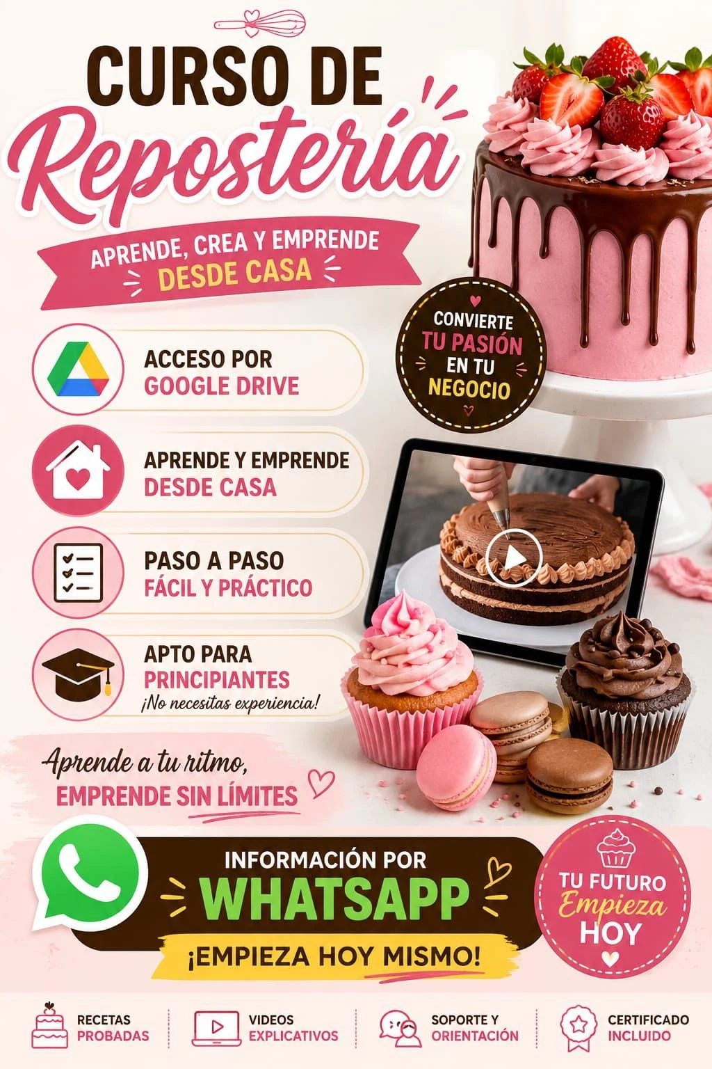 Servicio en Cartagena: Curso de repostería en línea, paso a paso para principiantes — Colombia Move
