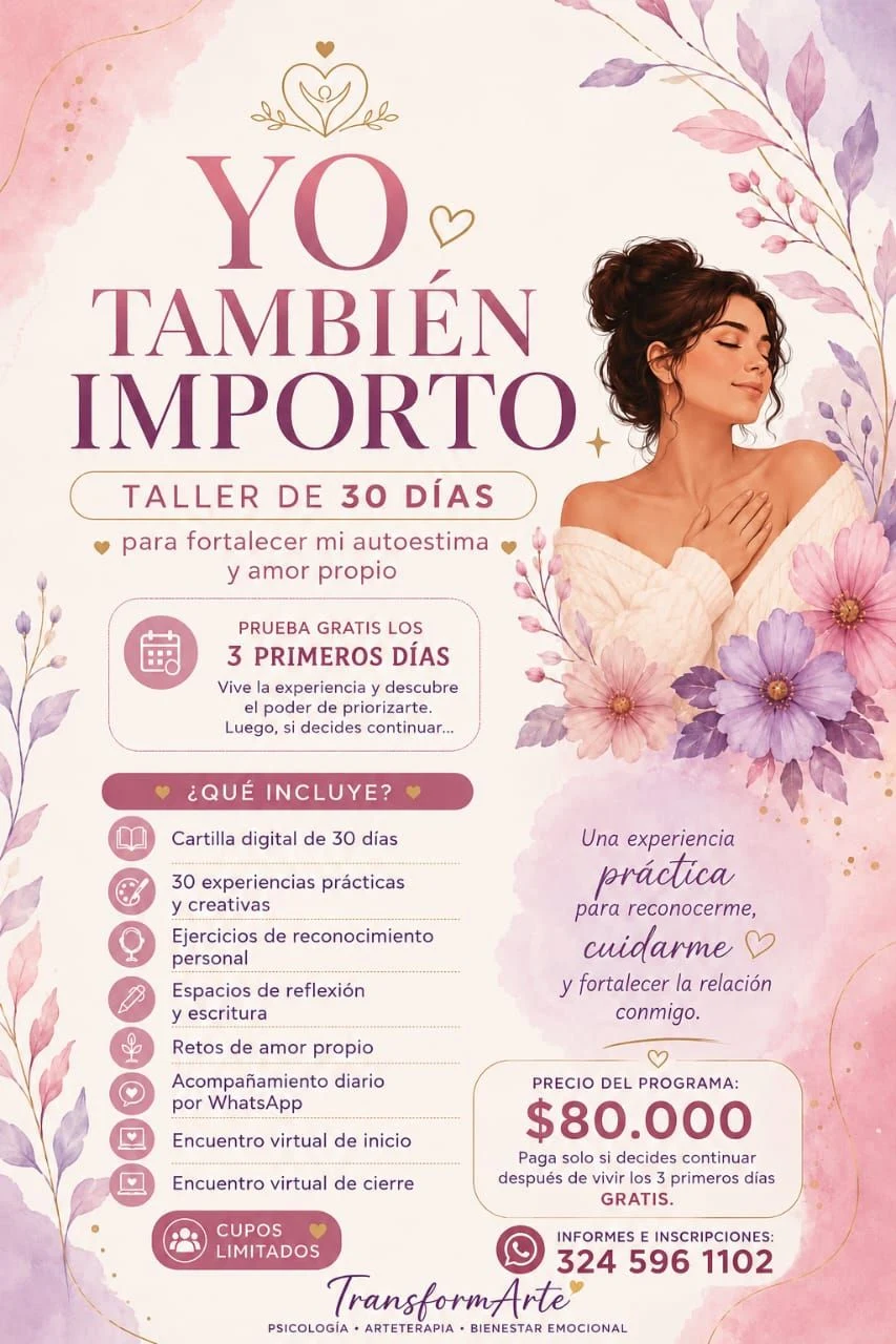 Servicio: Taller de 30 días para autoestima y amor propio con 3 días gratis — Colombia Move