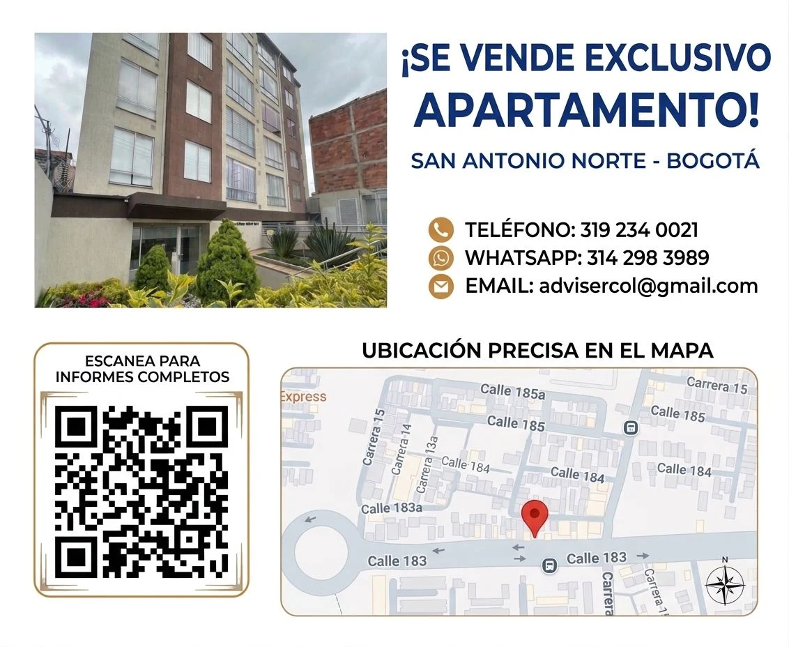 Venta de apartamento en Bogotá: Apartamento en venta en San Antonio Norte, Bogotá — Colombia Move