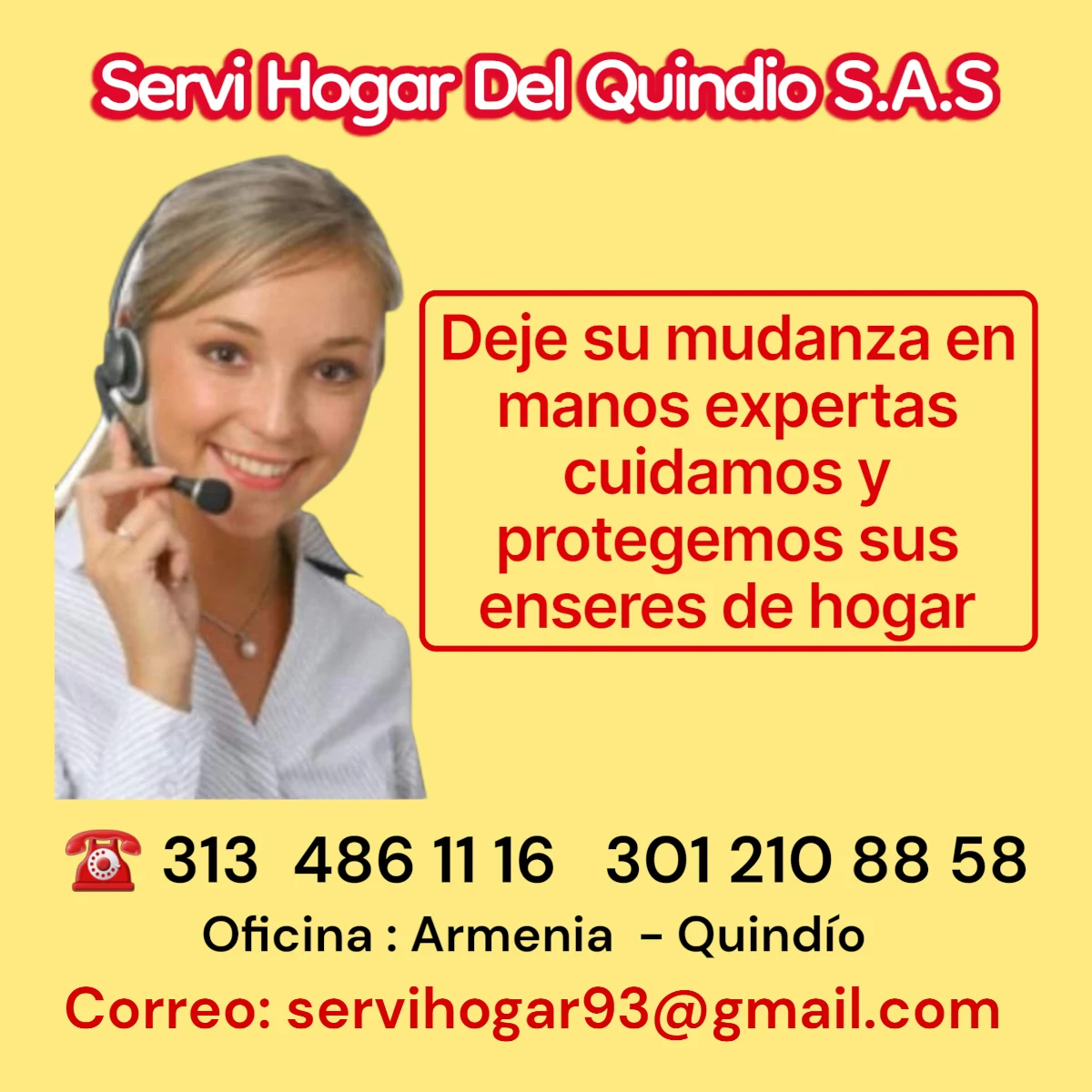 Servicio de mudanzas y transporte en Armenia