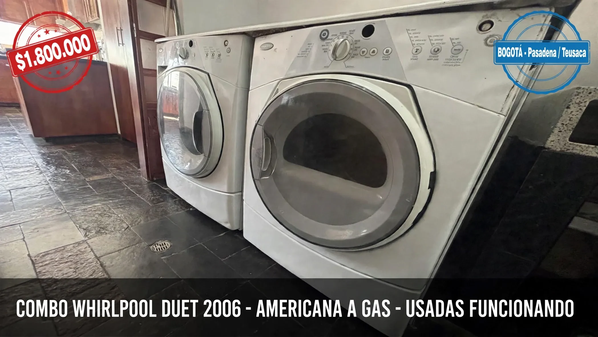 Venta de electrodomésticos en Usaquén, Bogotá: Lavadora y secadora Whirlpool Duet usadas — Colombia Move