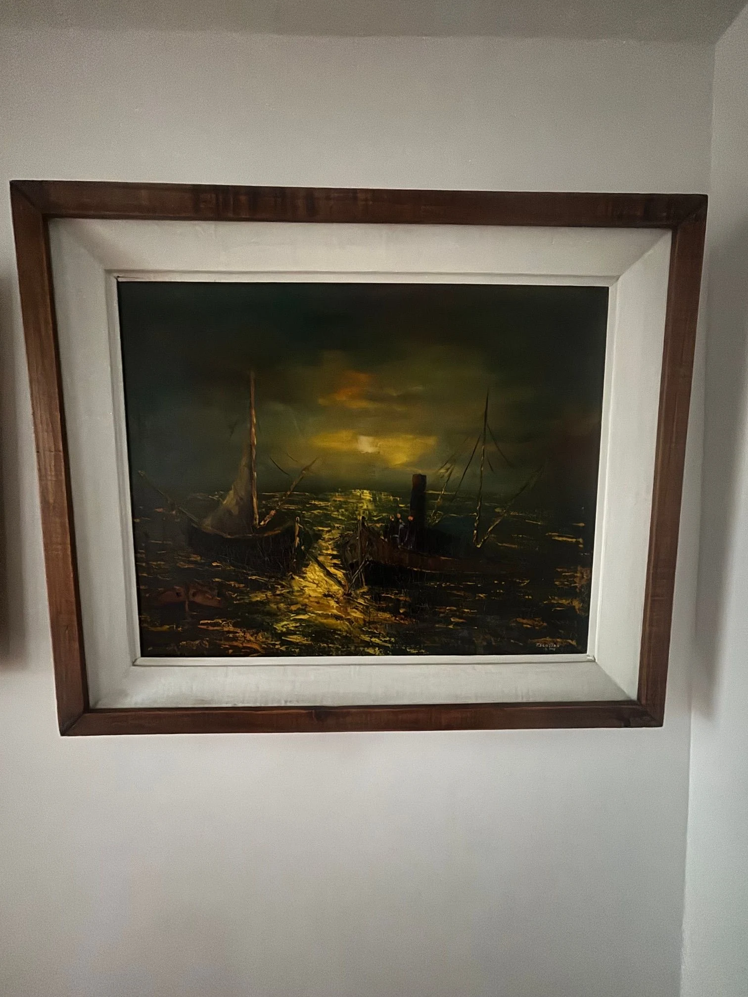Venta de decoración y hogar en Usaquén, Bogotá: Hermoso Cuadro pintado 90 x 90 con marco autor anónimo — Colombia Move