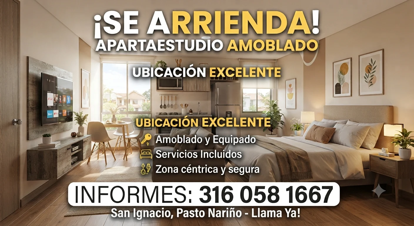 Apartaestudio amoblado en arriendo