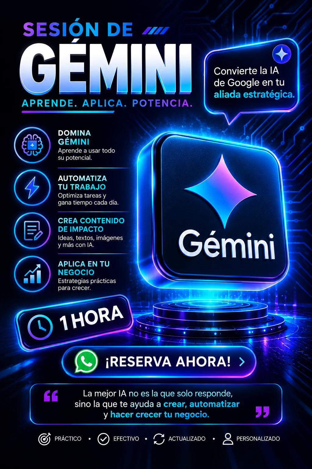 Service in Cartagena: Gemini 1-hour session: learn and apply AI — Colombia Move